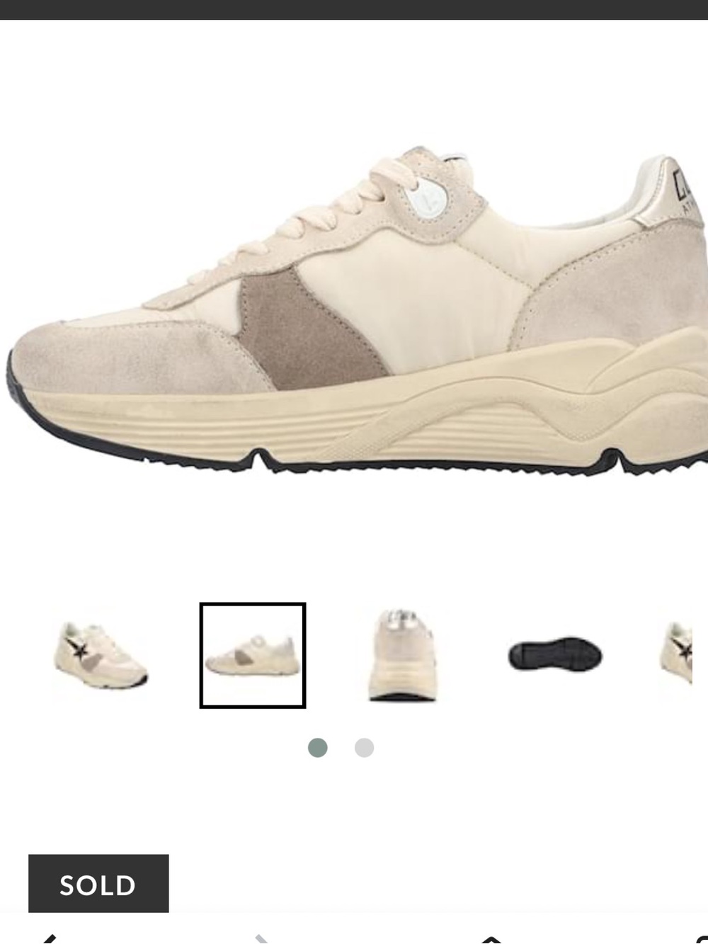 Golden Goose Cream and Beige Glitter Star Sneakers - Picture 2 of 7
